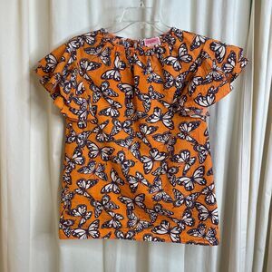 Size small Kate Spade Spring Flight Flutter-Sleeve women’s shirt butterfly